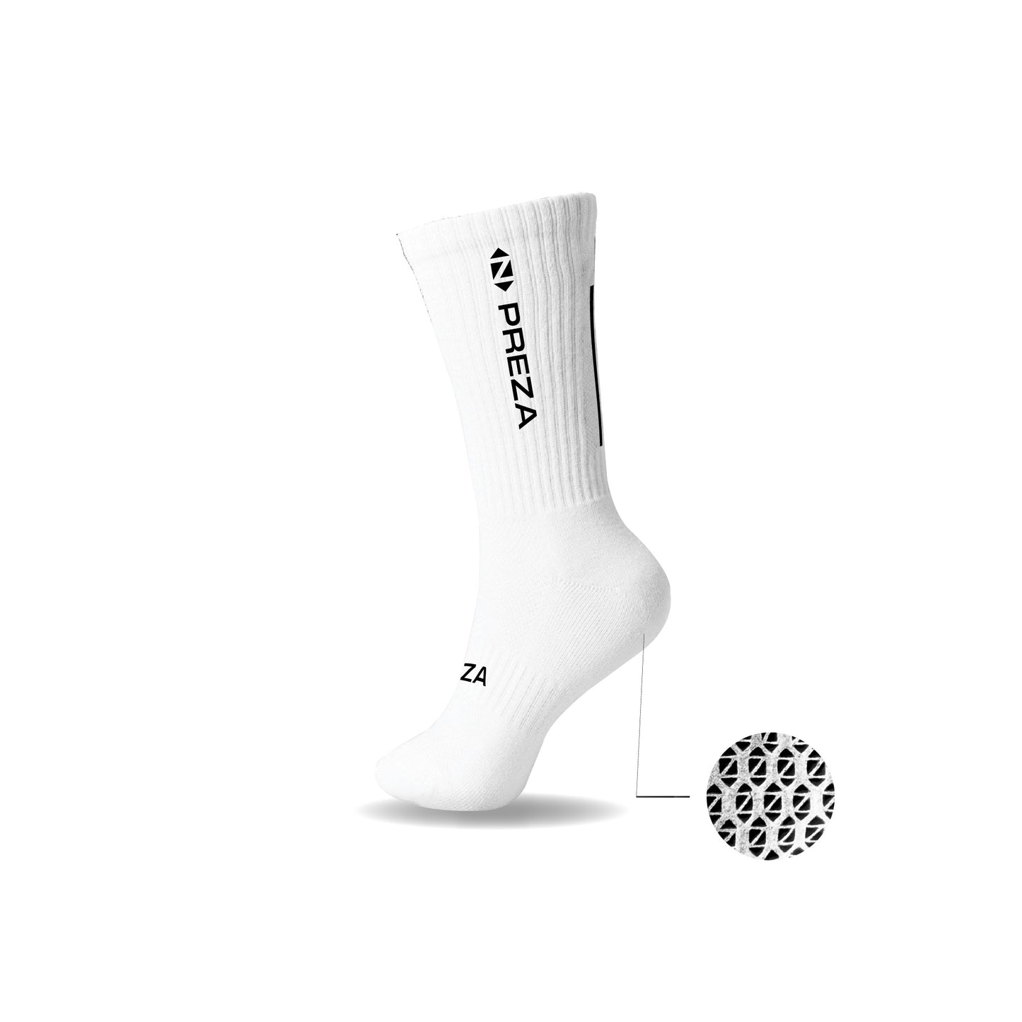 White Preza Grip sock Digital Image